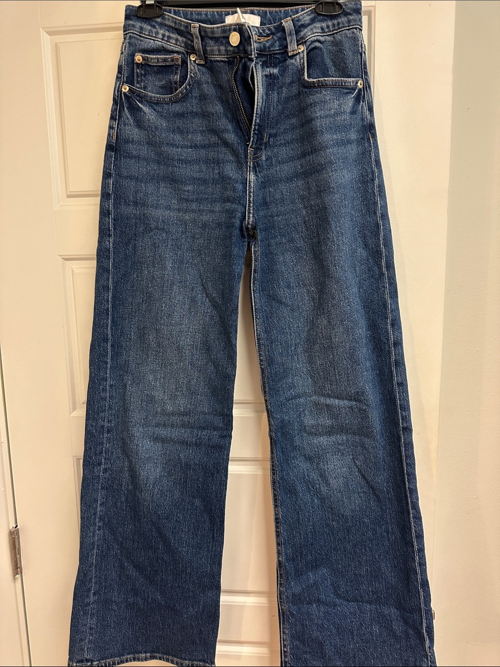 H&M Dark Blue Wide-Leg Jeans